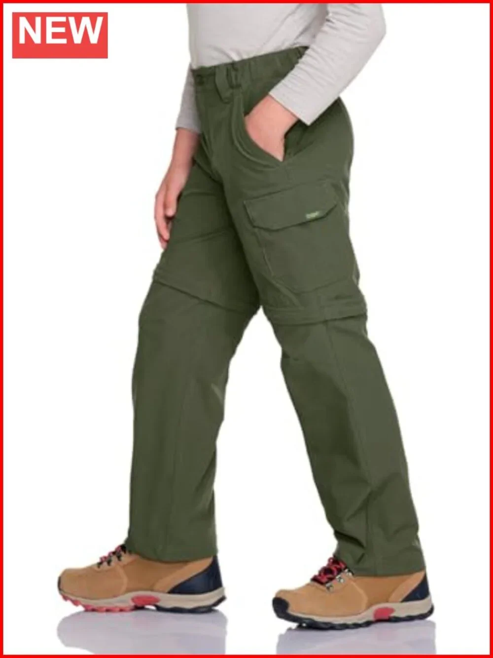 UPF 50+ Quick Dry Zip Off Hiking Cargo Pants for Kids